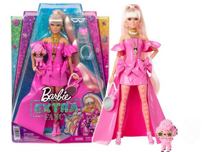 Barbie Extra Fancy Lalka Blond Modna + Akcesoria HHN12