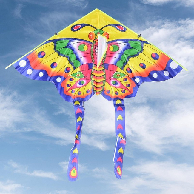 Kolorowy Tęczowy Latawiec  Motyl 140 x 70 x 70cm