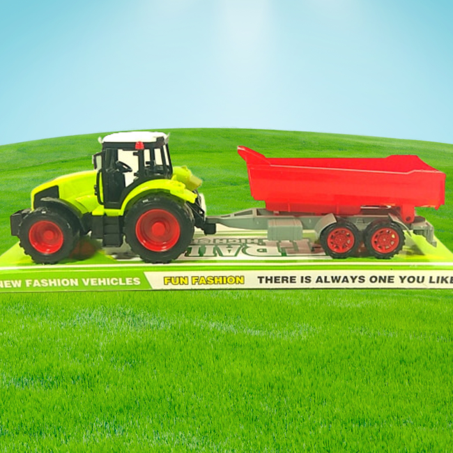 Traktor Z Przyczepą Rolniczą Ciągnik Farma Dla Dzieci